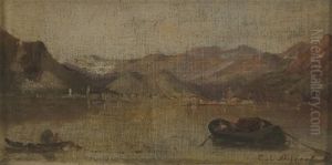 Lake Scene, Possiblelake Como by Charles Henry Gifford