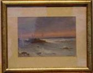 Choppy Water, Possibly Niagara, New York by Charles Henry Gifford