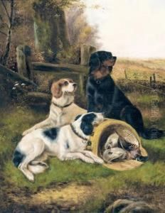 Drei Jagdhunde Mit Federwild. by John Gifford
