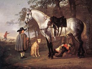 Grey Horse in a Landscape by Aelbert Cuyp