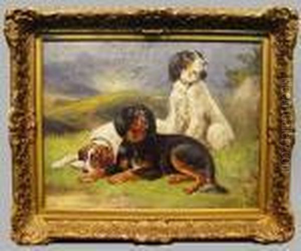 Setters At Rest In A Mountainous Landscape - view 1