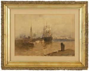 Harbor Scene, Probably Providence, Rhode Island by Robert Swain Gifford
