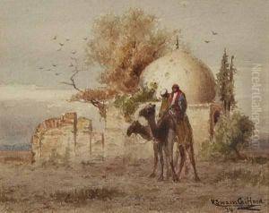 Camels Near A Mosque by Robert Swain Gifford