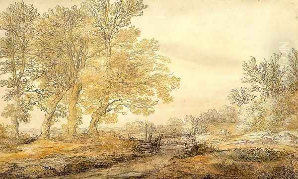 Herdsman with Cows by a River 1650 2 - view 1