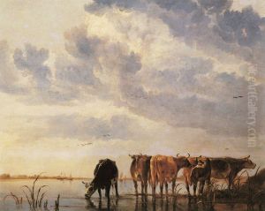 Cows in a River