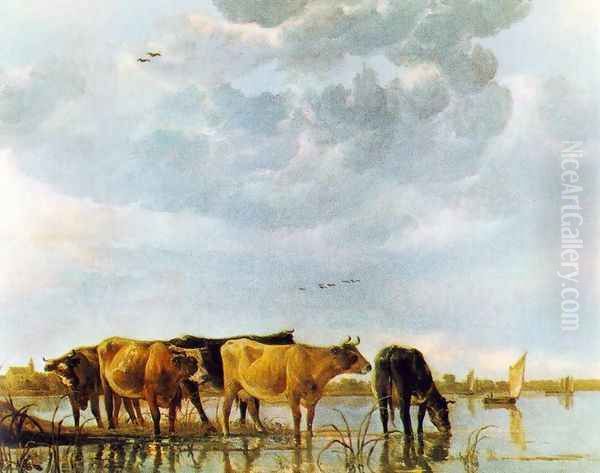 Cows in the Water - view 1