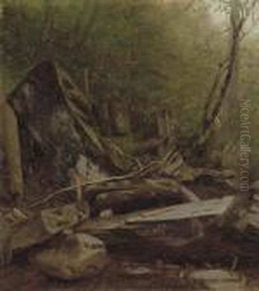 A Study Of Rocks At Kauterskill Clove - view 1