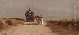 Cardinal's Coach On The Campagna by Sanford Robinson Gifford