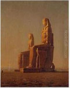 The Statues Of Memnon, At Thebes by Sanford Robinson Gifford