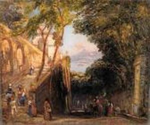 Scorcio Del Golfo Di Napoli by Ercole Gigante