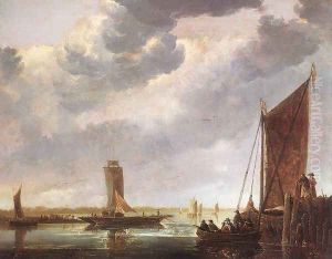 The Ferry Boat 1652-55 by Aelbert Cuyp