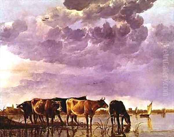 Cows in the Water 2 - view 1