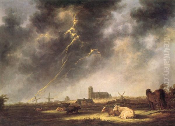 Thunderstorm over Dordrecht - view 1