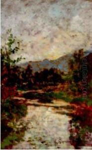 Torrente Nel Bosco by Eugenio Gignous
