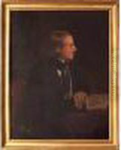 Portrait D'alfred De Vigny. by Jean Francois Armand Felix Bernard