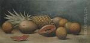 Bodegon Con Pina, C. 1920 by Juan Gil Garca