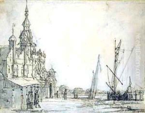 View of the Groothoofdspoort from the north east Dordrecht