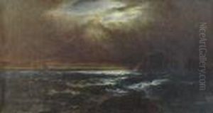 Swiatlo Ksiezyca Nad Brzegiem Morza