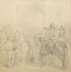 A Horseman Addressing His Troops