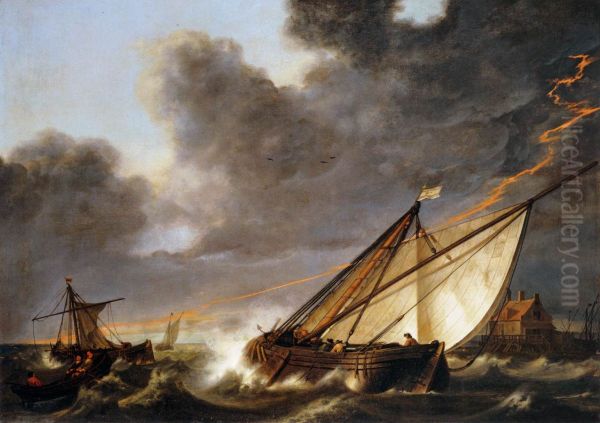 Ships Tossed in a Gale - view 1
