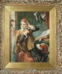 Don Quixote In His Study - by Sir John Gilbert