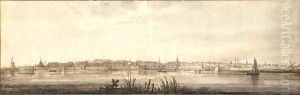 A view of Dordrecht from the end of the Papendrechtse bank of the river Noord by Aelbert Cuyp