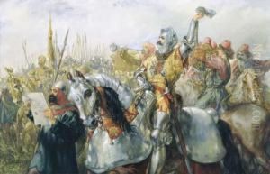 The Knight's Challenge by Sir John Gilbert
