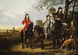 Starting for the Hunt Michiel and Cornelis Pompe van Meerdervoort with Their Tutor and Coachman Starting for the Hunt Michiel and Cornelis Pompe van Meerdervoort with Their Tutor and Coachman