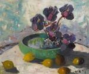 Irises And Fruit Irises And Fruit