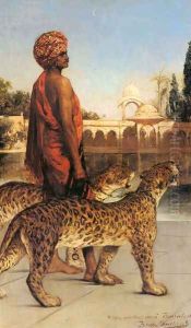 Palace Guard with Two Leopards by Benjamin Jean Joseph Constant