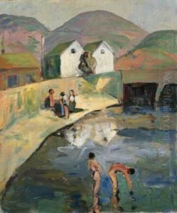 Bathers At Corinthian Island, Belvedere