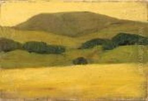 Green And Yellow Landscape by Selden Connor Gile