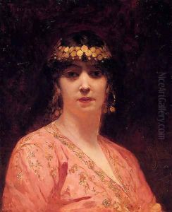 Portrait Of An Arab Woman by Benjamin Jean Joseph Constant