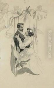Pareja De Enamorados. by Baldomero Gili Y Roig