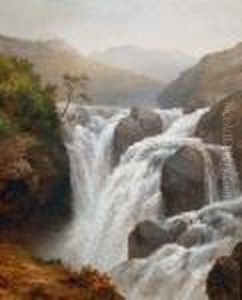 View Of A Waterfall by Edmund Gill