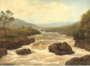 Fall At Glen Moffat by Edmund Gill
