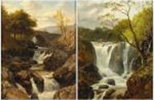 Welsh Waterfall Scenes by Edmund Gill