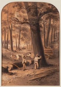 Stringy Bark Tree by Samuel Thomas Gill