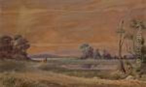 Figures In Landscape by Samuel Thomas Gill