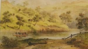 River Scene by Samuel Thomas Gill