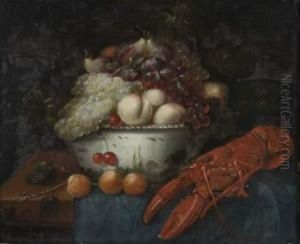 De Fruits Et Au Homard Sur Un Entablement