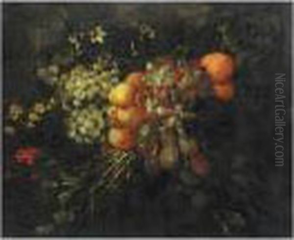 A Still Life Of Fruit And And Flowers - view 1