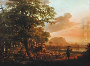 Pastoral scene by Abraham Van Calraet