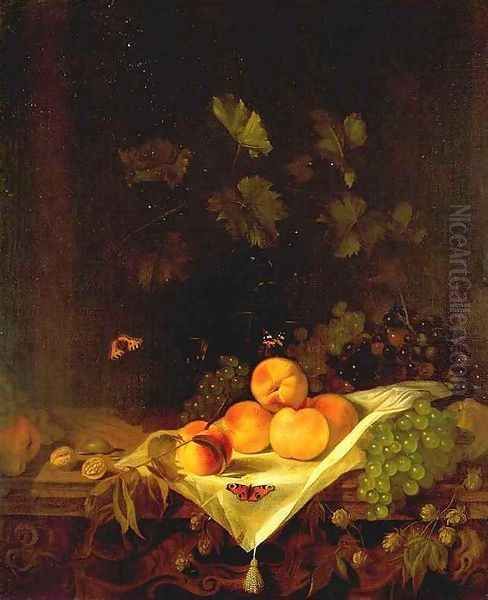 Still-life with Peaches and Grapes c. 1680 - view 1