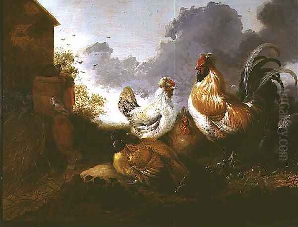 Poultry in a farmyard - view 1