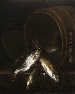 Stillleben Mit Fischen by Jakob Gillig
