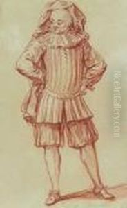Personnage De La Commedia Del Arte : Meslin by Claude Gillot