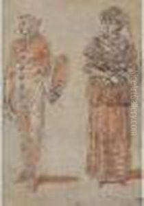 Personnages De La Commedia Dell'arte by Claude Gillot