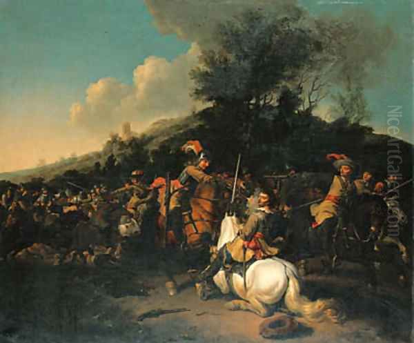 A cavalry skirmish - view 1