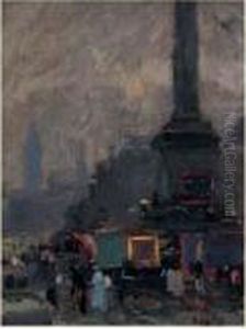Trafalgar Square by Eugne-Louis Gillot
